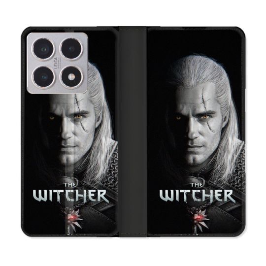 Housse cuir portefeuille Pour Xiaomi 15T The Witcher Noir