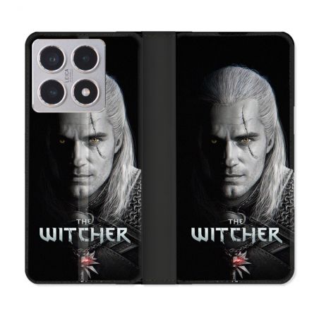 Housse cuir portefeuille Pour Xiaomi 15T The Witcher Noir