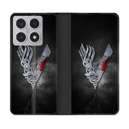 Housse cuir portefeuille Pour Xiaomi 15T Viking