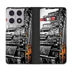 Housse cuir portefeuille Pour Xiaomi 15T Voyage Amerique USA New York Taxi