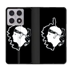 Housse cuir portefeuille Pour Xiaomi 15T Voyage Corse Noir