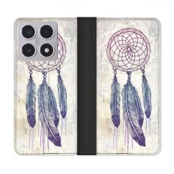 Housse cuir portefeuille Pour Xiaomi 15T Zen Attrape Reve Blanc