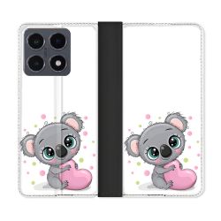 Housse cuir portefeuille Pour Xiaomi 15T Pro Animal Koala Cœur