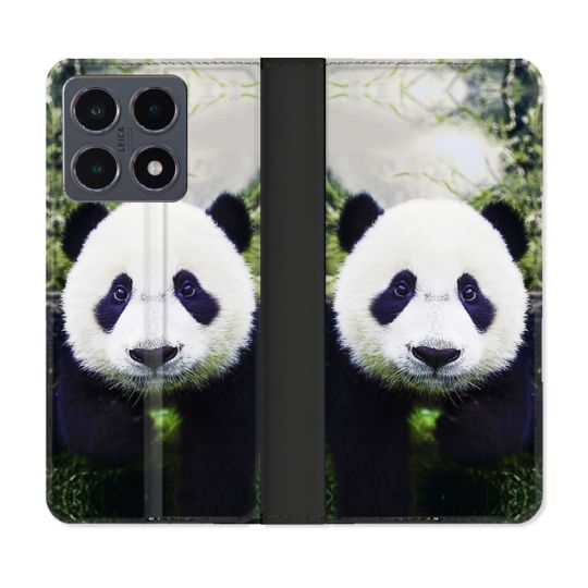 Housse cuir portefeuille Pour Xiaomi 15T Pro Animal Panda Color