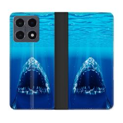Housse cuir portefeuille Pour Xiaomi 15T Pro Animal Requin Dent