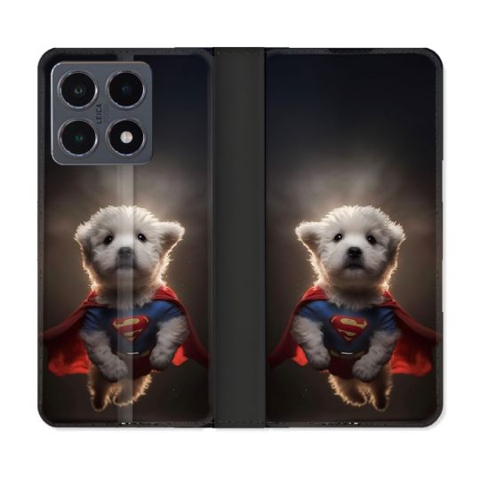 Housse cuir portefeuille Pour Xiaomi 15T Pro Animal Super Chien