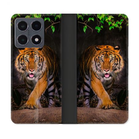 Housse cuir portefeuille Pour Xiaomi 15T Pro Animal Tigre Jungle