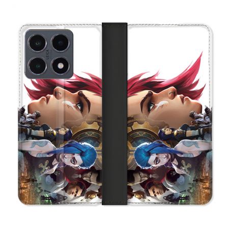 Housse cuir portefeuille Pour Xiaomi 15T Pro Arcane Jinx Sœur