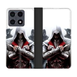 Housse cuir portefeuille Pour Xiaomi 15T Pro Assassin Creed Mask