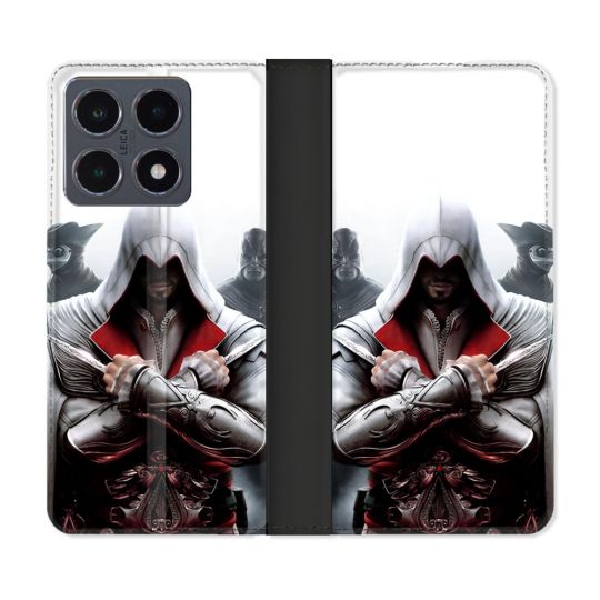 Housse cuir portefeuille Pour Xiaomi 15T Pro Assassin Creed Mask