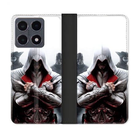 Housse cuir portefeuille Pour Xiaomi 15T Pro Assassin Creed Mask