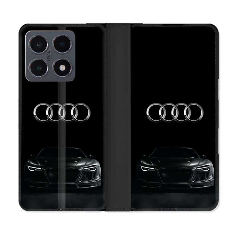 Housse cuir portefeuille Pour Xiaomi 15T Pro Audi