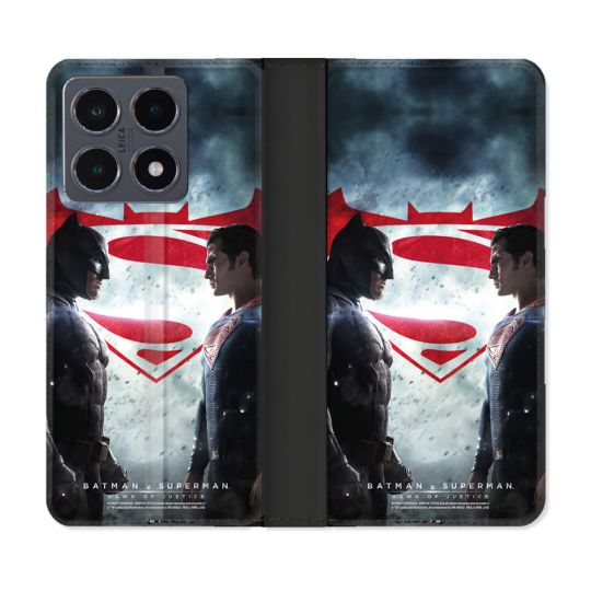 Housse cuir portefeuille Pour Xiaomi 15T Pro Batman VS Superman