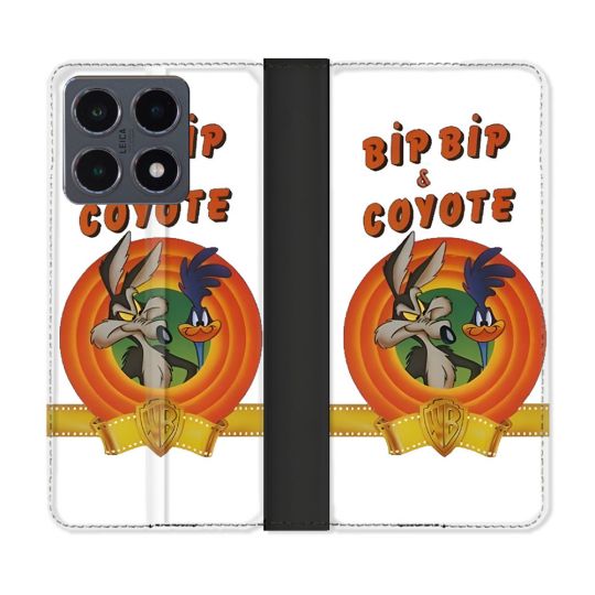 Housse cuir portefeuille Pour Xiaomi 15T Pro Bip Bip Coyote