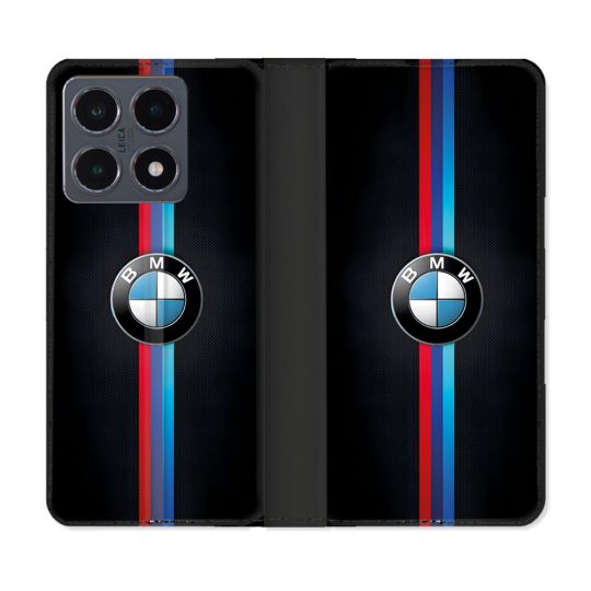 Housse cuir portefeuille Pour Xiaomi 15T Pro BMW Logo