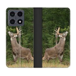 Housse cuir portefeuille Pour Xiaomi 15T Pro Chasse Cerf