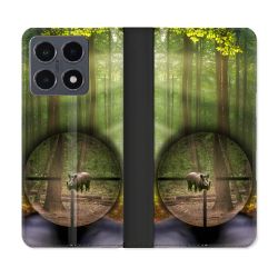 Housse cuir portefeuille Pour Xiaomi 15T Pro Chasse Sanglier Viseur