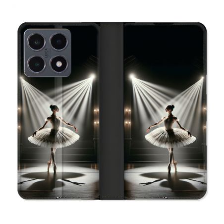 Housse cuir portefeuille Pour Xiaomi 15T Pro Danseuse Lumière