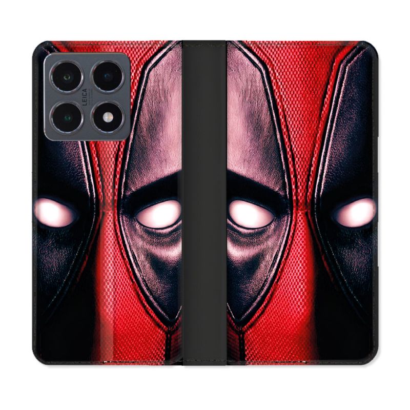 Housse cuir portefeuille Pour Xiaomi 15T Pro Deadpool Yeux