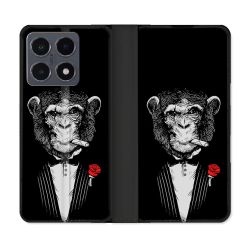 Housse cuir portefeuille Pour Xiaomi 15T Pro Decale Singe Mafia
