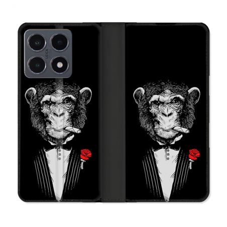Housse cuir portefeuille Pour Xiaomi 15T Pro Decale Singe Mafia