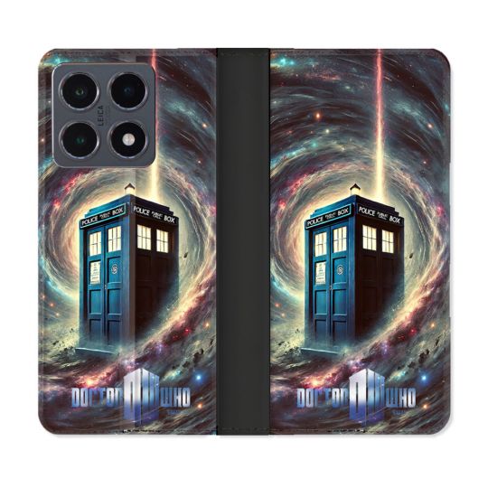 Housse cuir portefeuille Pour Xiaomi 15T Pro Dr Who Tardis Univers