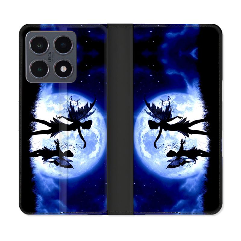 Housse cuir portefeuille Pour Xiaomi 15T Pro Fantastique Fee Lune