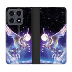 Housse cuir portefeuille Pour Xiaomi 15T Pro Fantastique Licorne Céleste