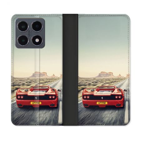 Housse cuir portefeuille Pour Xiaomi 15T Pro Ferrari F50
