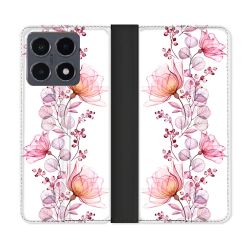 Housse cuir portefeuille Pour Xiaomi 15T Pro Fleur Eclosion