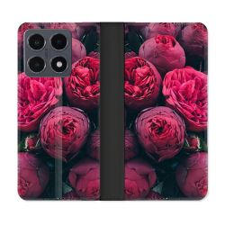 Housse cuir portefeuille Pour Xiaomi 15T Pro Fleur Pivoine