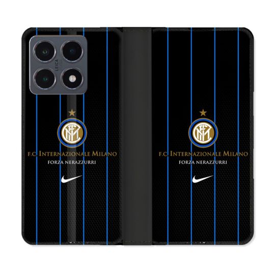 Housse cuir portefeuille Pour Xiaomi 15T Pro Foot Inter Milan