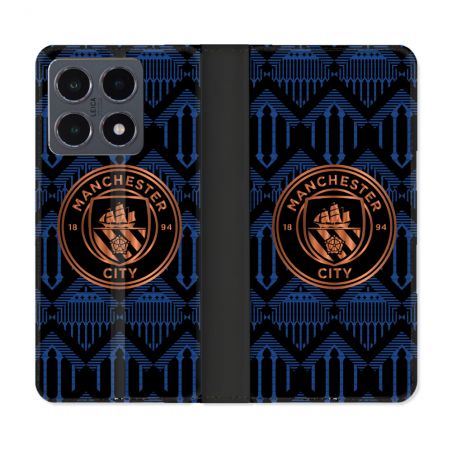 Housse cuir portefeuille Pour Xiaomi 15T Pro Foot Manchester City