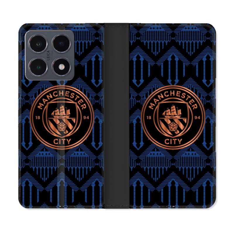 Housse cuir portefeuille Pour Xiaomi 15T Pro Foot Manchester City