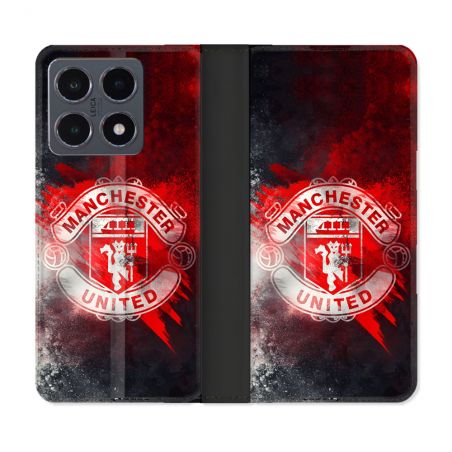 Housse cuir portefeuille Pour Xiaomi 15T Pro Foot Manchester United