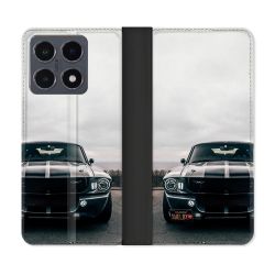 Housse cuir portefeuille Pour Xiaomi 15T Pro Ford Mustang GT500 Vintage