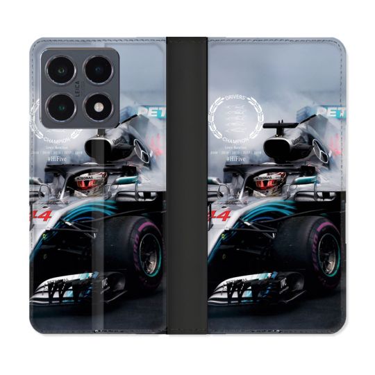 Housse cuir portefeuille Pour Xiaomi 15T Pro Formule 1 F1 Mercedes Petronas