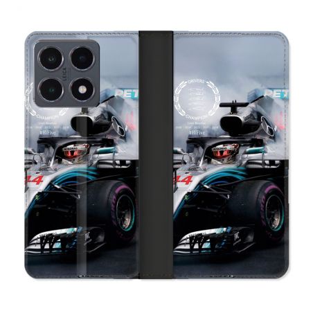Housse cuir portefeuille Pour Xiaomi 15T Pro Formule 1 F1 Mercedes Petronas