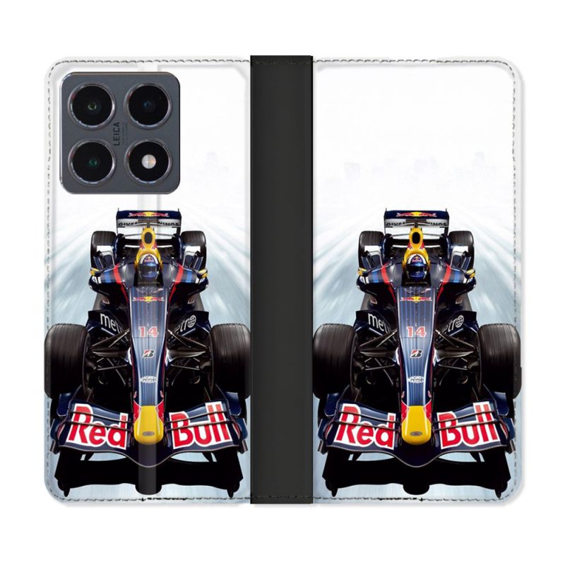 Housse cuir portefeuille Pour Xiaomi 15T Pro Formule 1 F1 Red Bull