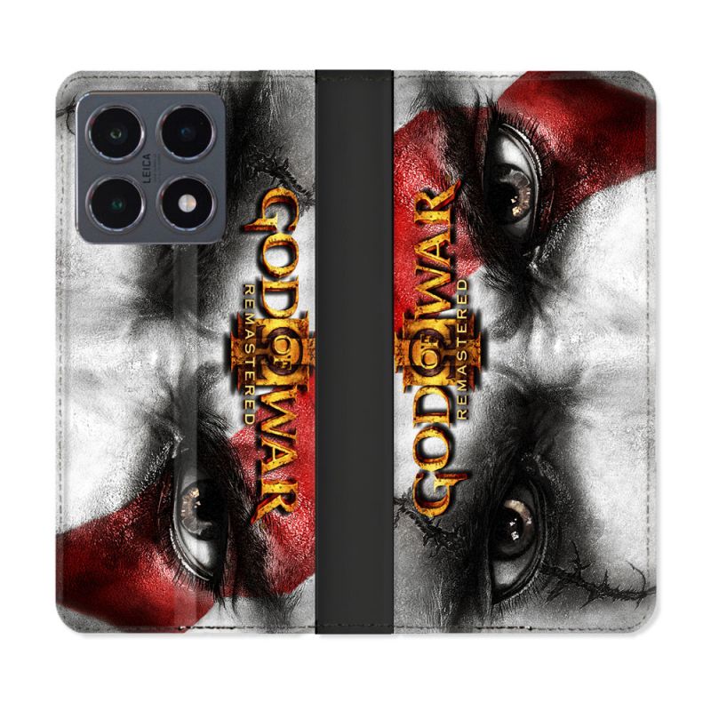 Housse cuir portefeuille Pour Xiaomi 15T Pro God Of War GOW