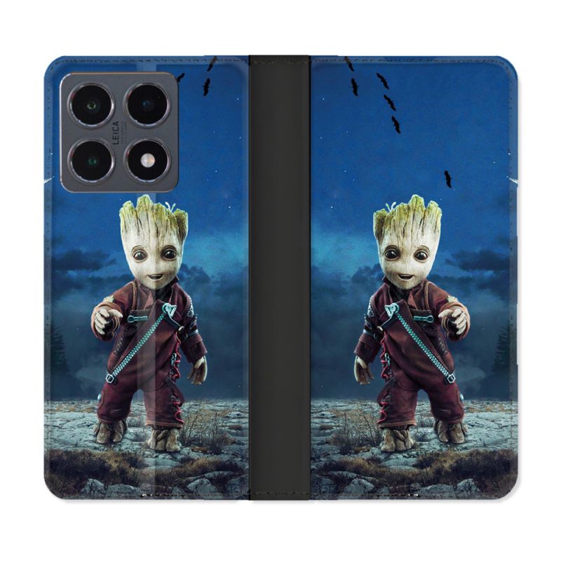 Housse cuir portefeuille Pour Xiaomi 15T Pro Groot Bleu