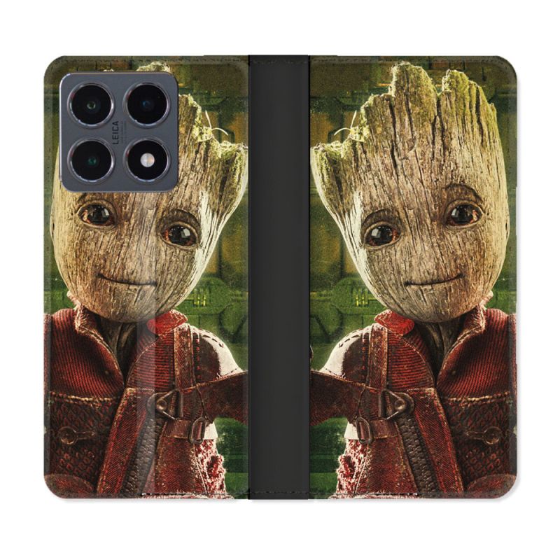 Housse cuir portefeuille Pour Xiaomi 15T Pro Groot Vert