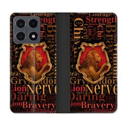 Housse cuir portefeuille Pour Xiaomi 15T Pro Harry Potter Griffondor