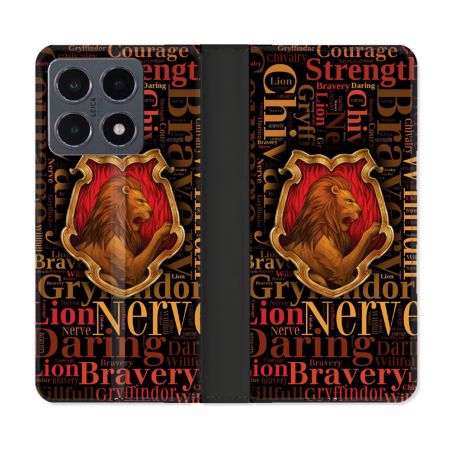 Housse cuir portefeuille Pour Xiaomi 15T Pro Harry Potter Griffondor