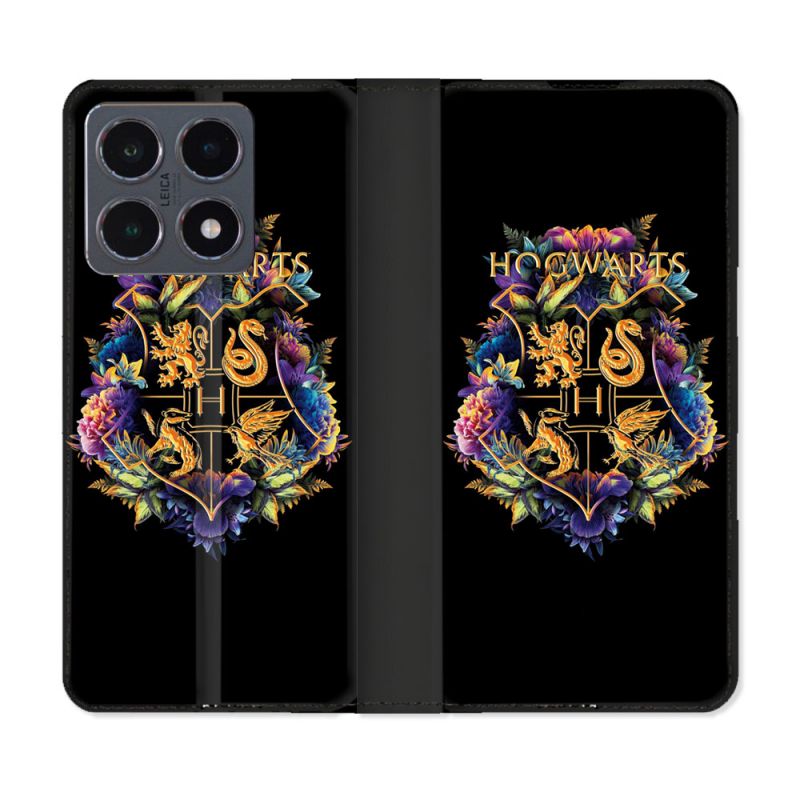 Housse cuir portefeuille Pour Xiaomi 15T Pro Harry Potter Hogwarts