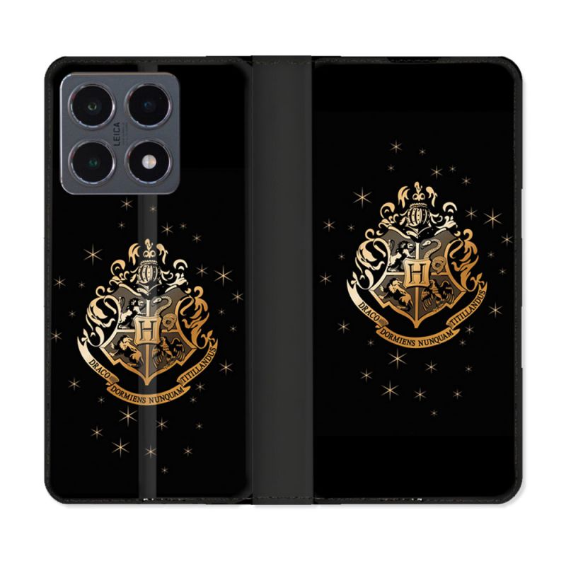 Housse cuir portefeuille Pour Xiaomi 15T Pro Harry Potter Poudlard