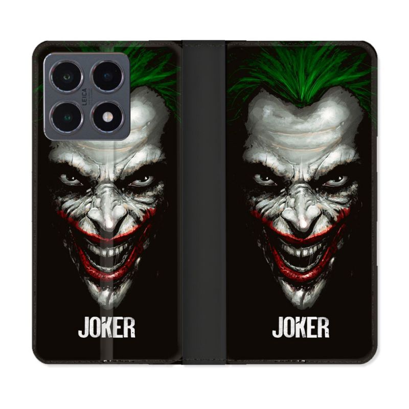Housse cuir portefeuille Pour Xiaomi 15T Pro Joker Noir