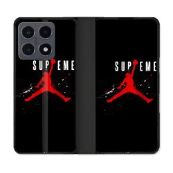 Housse cuir portefeuille Pour Xiaomi 15T Pro Jordan Supreme Noir