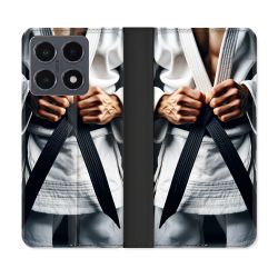 Housse cuir portefeuille Pour Xiaomi 15T Pro Kimono Ceinture