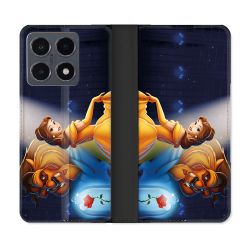 Housse cuir portefeuille Pour Xiaomi 15T Pro La Belle et La Bête